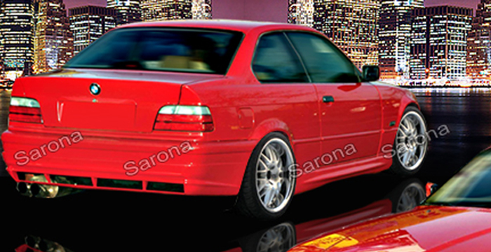 Custom BMW 3 Series  Coupe & Sedan Rear Bumper (1992 - 1998) - $390.00 (Part #BM-035-RB)